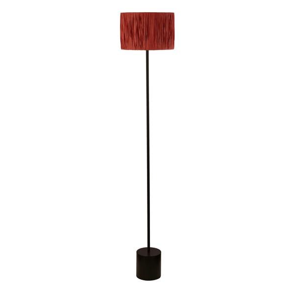 Lighting Collection RAFFIA FLOOR LAMP PINK & BLACK