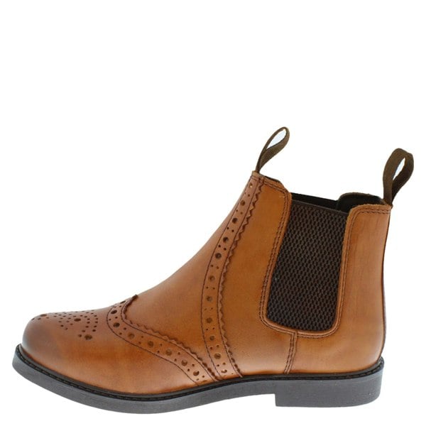 Frank James Cheltenham Boys Girls Brogue Chelsea Leather Jodphur Boots