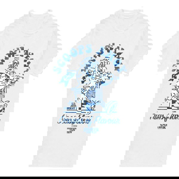 Stranger Things Mens Scoops Ahoy Retro T-Shirt - White