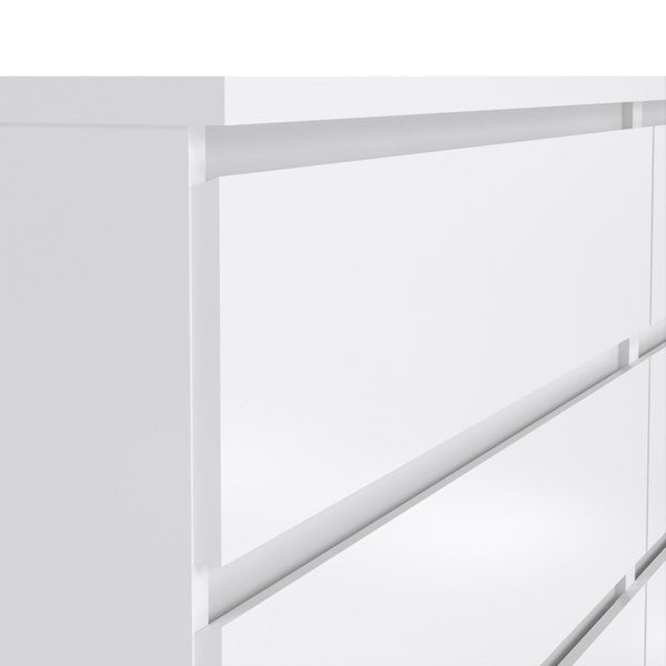 Furniture To Go Naia Wide Chest of 6 Drawers (3+3) in White High Gloss