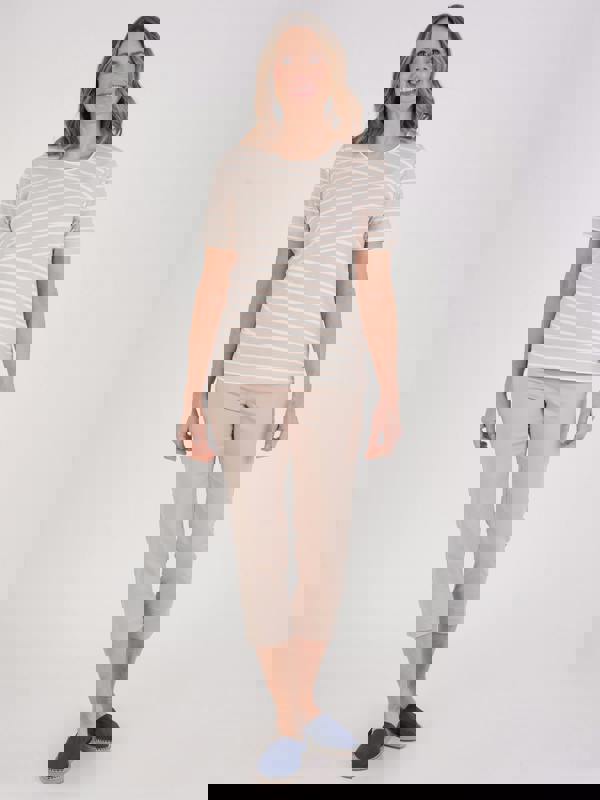 TIGI Cross Cut Detail Stripe Top