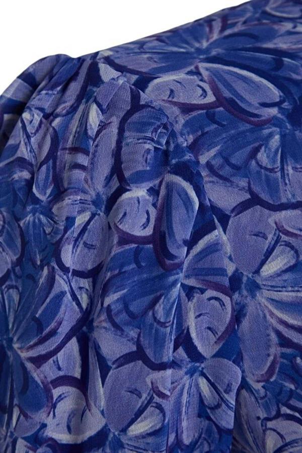 WOVCOR Ruffled Lined Woven Chiffon Dress