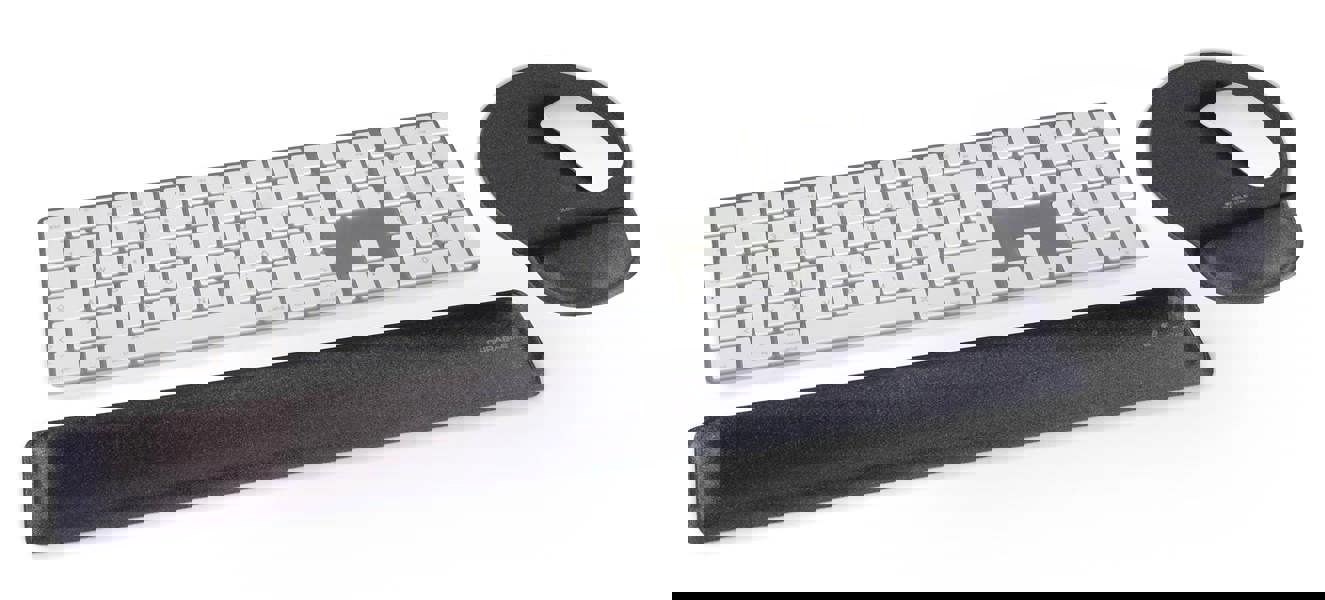 Durable ERGOTOP Soft Touch Mouse Mat with Gel Support Wrist Rest Pad | Grey