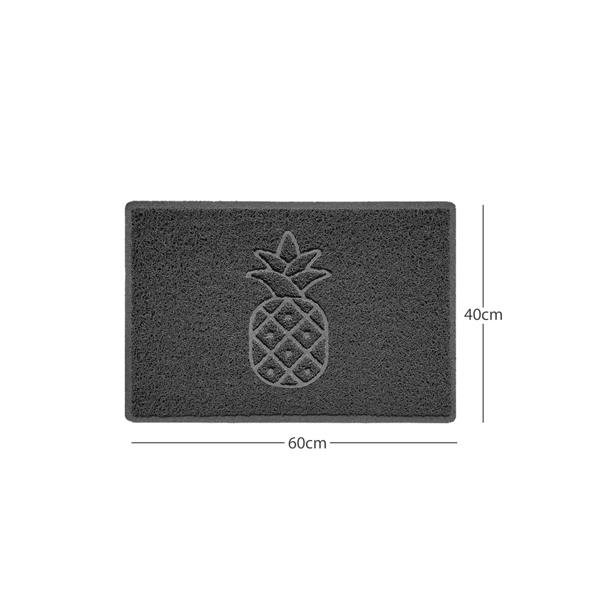 Nicoman Embossed Pineapple Grey Spaghetti Door Mat
