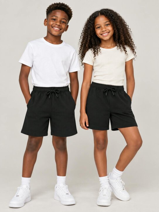 Childsplay Kids Cotton Shorts in Black