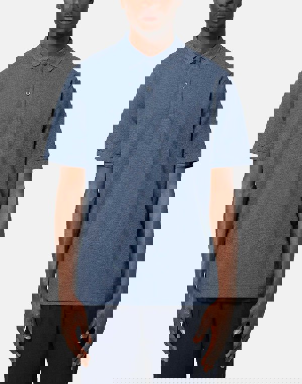 Men's Cotton Polo – Heather Blue - British Boxers