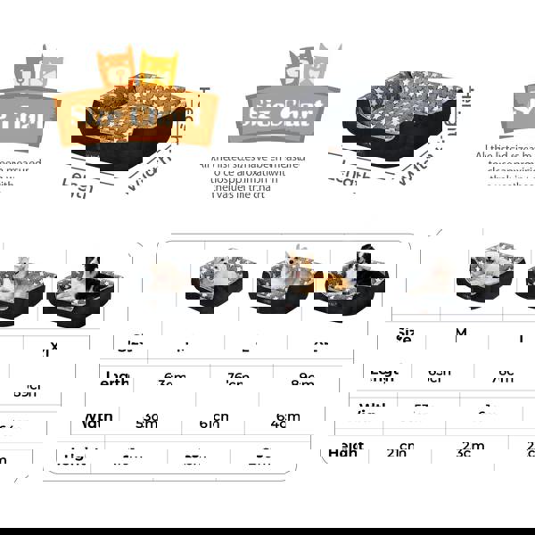 Skylos Orthopedic Pet Bed Non-Slip Corduroy Flannel for Small Large Dogs Durable