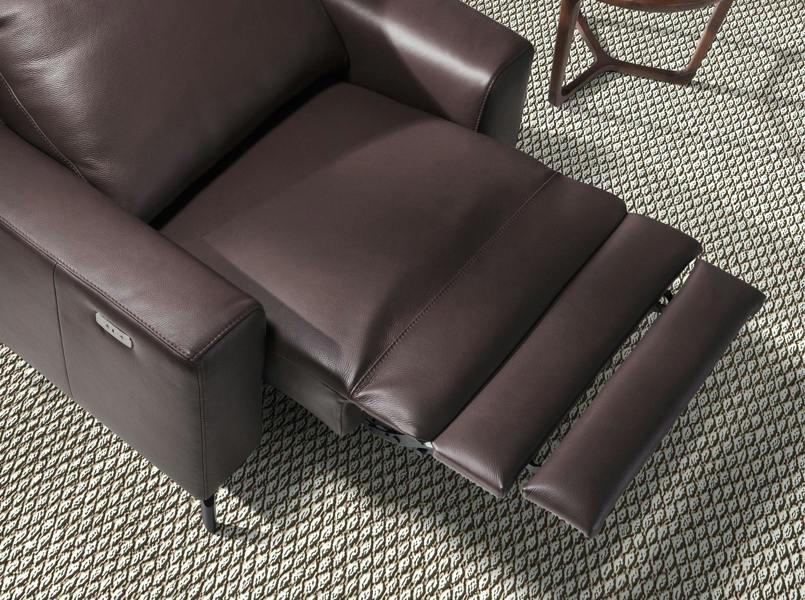Angel Cerdá Chocolate brown leather recliner armchair 5240