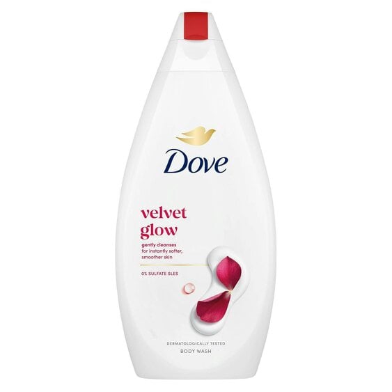 Dove Velvet Glow Body Wash 3 Pack, 0% Sulfate SLES Shower Gel, 450ml