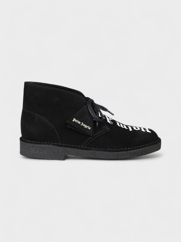 Clarks Originals Desert Boot Palm Angels Logo Black White - Supplied FashionPalm Angels