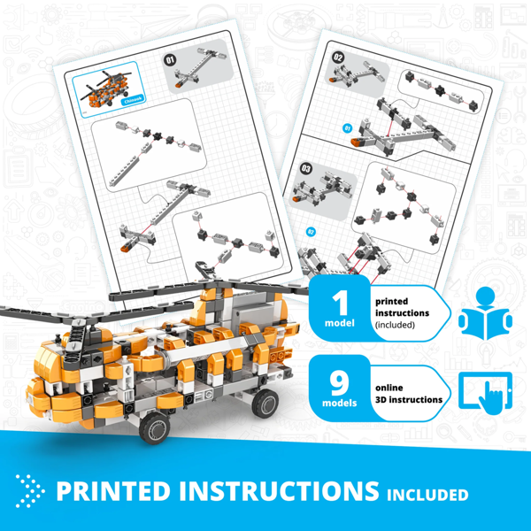 Engino Inventor Motorised: Double-Blade Helicopter with 10 bonus models