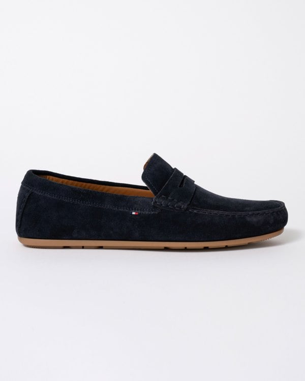 Tommy Hilfiger Casual Hilfiger Suede Mens Driving Shoes - Desert Sky - CHO - Designer Mens Shoes
