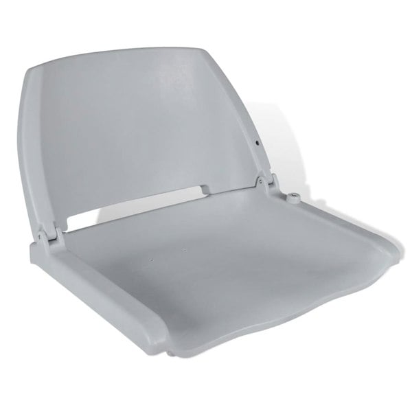 Berkfield Boat Seat Foldable Backrest No Pillow Grey 41 x 51 x 48 cm