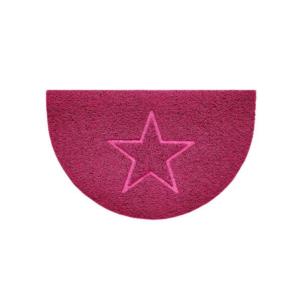Nicoman Star Embossed Halfmoon Indoor/Sheltered Outdoor Spaghetti Doormat