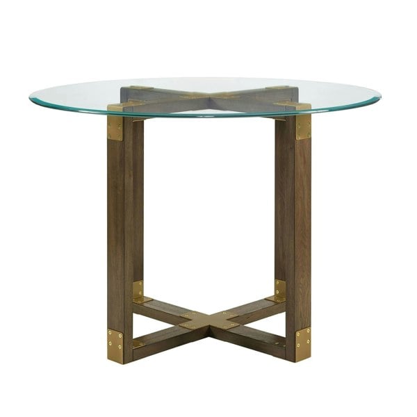 Dorel Home Bronx Dining Table with Glass Top