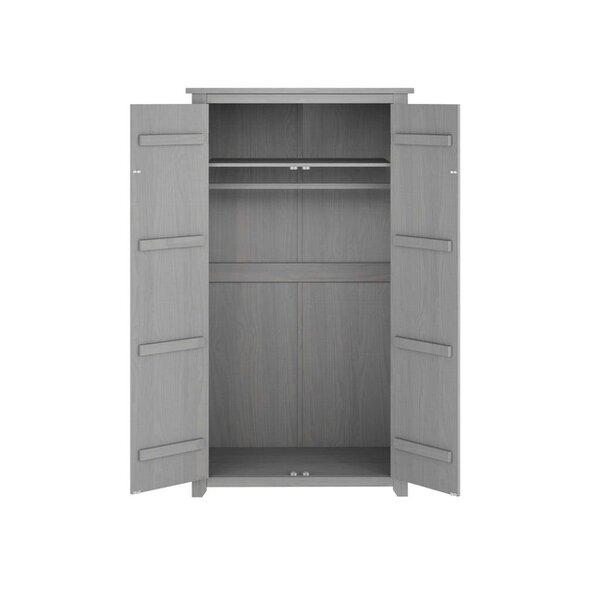 Wyld Haus Tralee Grey Wooden 2 Door Wardrobe