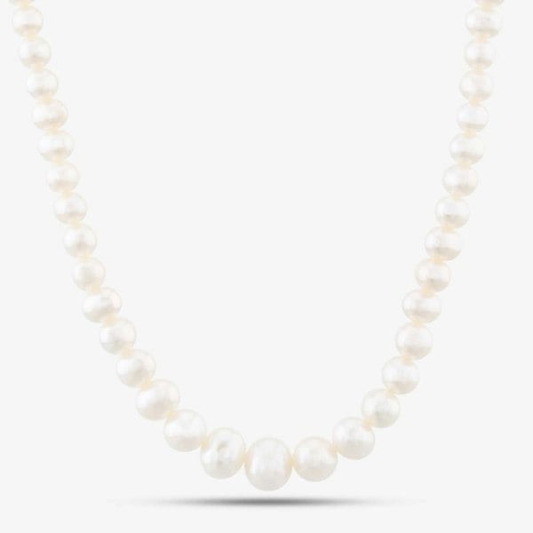 T. H. Baker 9ct Gold 16 Inch Graduated Freshwater Pearl Necklace POZ827SD