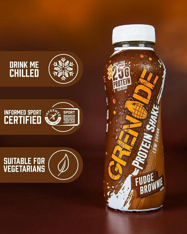 Grenade Fudge Brownie High Protein Shake, 8 x 330 ml