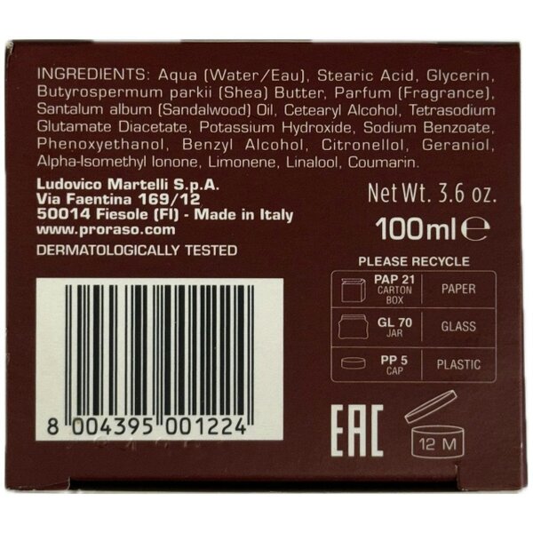 Proraso Nourishing Pre-Shave Cream 100ml
