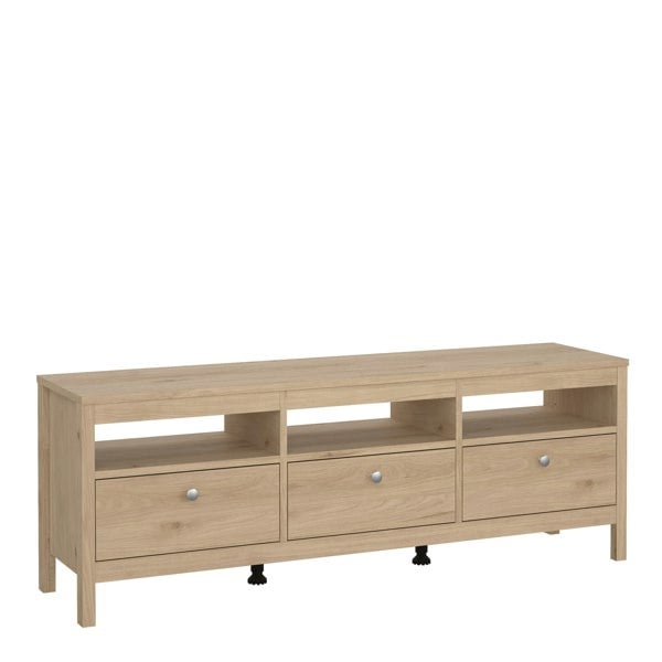 Furniture To Go Madrid TV Unit 3 Drawers in Jackson Hickory Oak