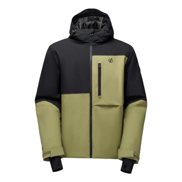 Dare 2B Mens Halfpipe IV Colour Block Ski Jacket - Black/Martini Olive - 