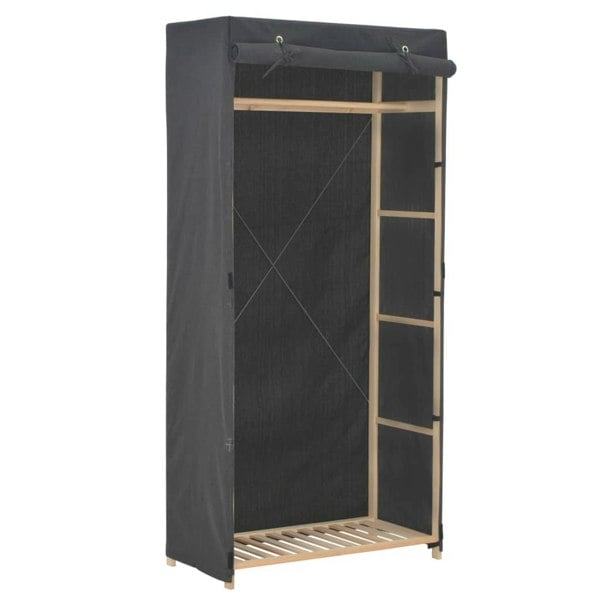 Berkfield Wardrobe Grey 79x40x170 cm Fabric