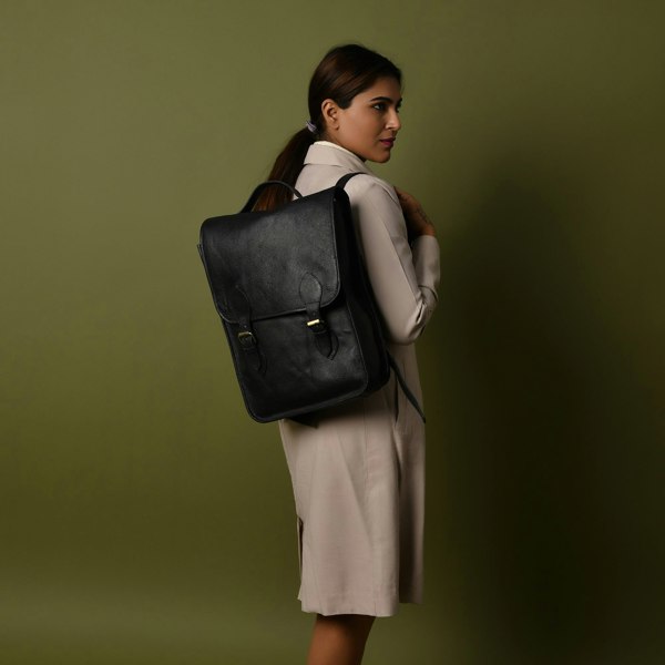 Penny Leather Backpack- Black - DÖTCH CLUB