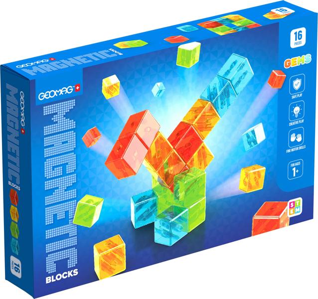 Geomag Magicube Blcks Gems 16 Pieces