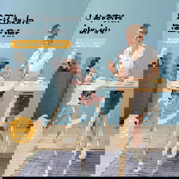 Dekko Adjustable 6-In-1 Baby Highchair Infant Feeding Seat Toddler Table Chair