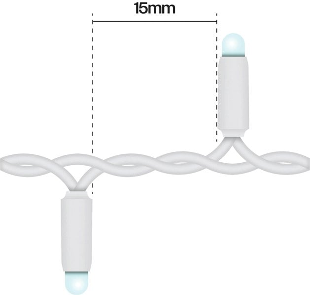 Eagle Connect Cluster Lights White Rubber IP65 5m /250 LED Cool White