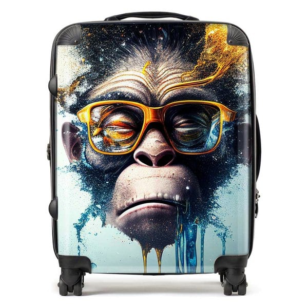 Warren Reed Monkey Splashart Suitcase