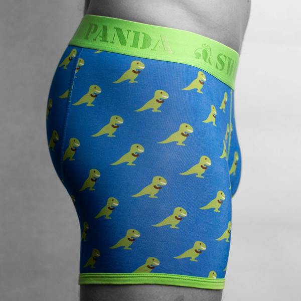 SWOLE PANDA T-Rex Bamboo Boxer Brief in Blue/green