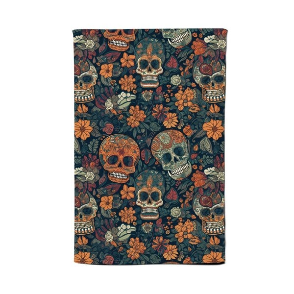 Warren Reed Dia De Los Muertos Skulls Tea Towel