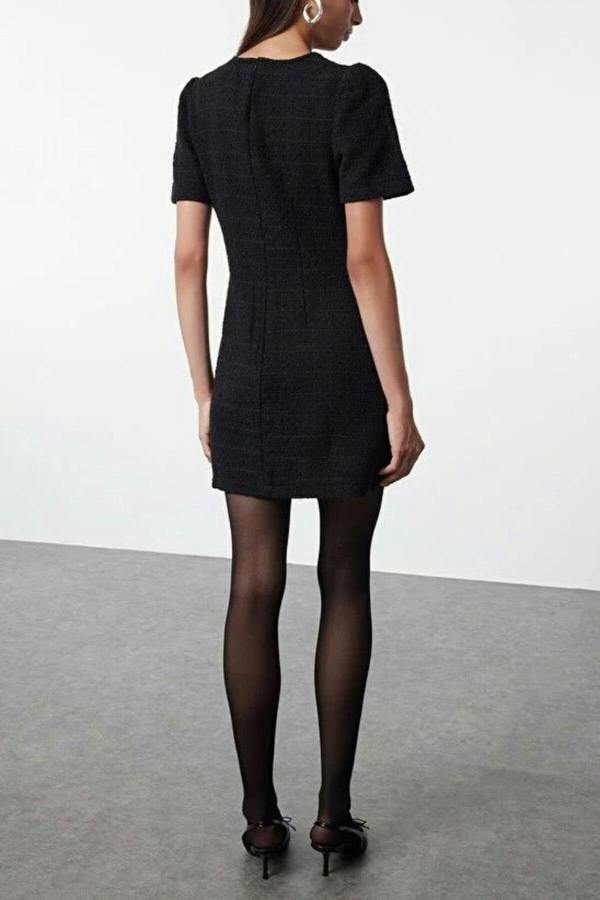 WOVCOR A-Line Pocket Detailed Mini Woven Dress