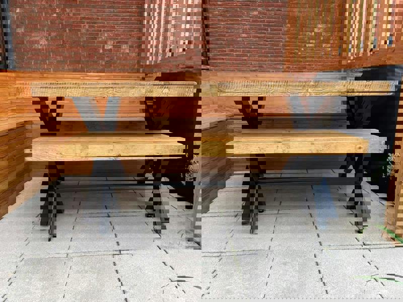 Chunky & Sturdy Outdoor Seating Bench - TRL Handmade Furniture