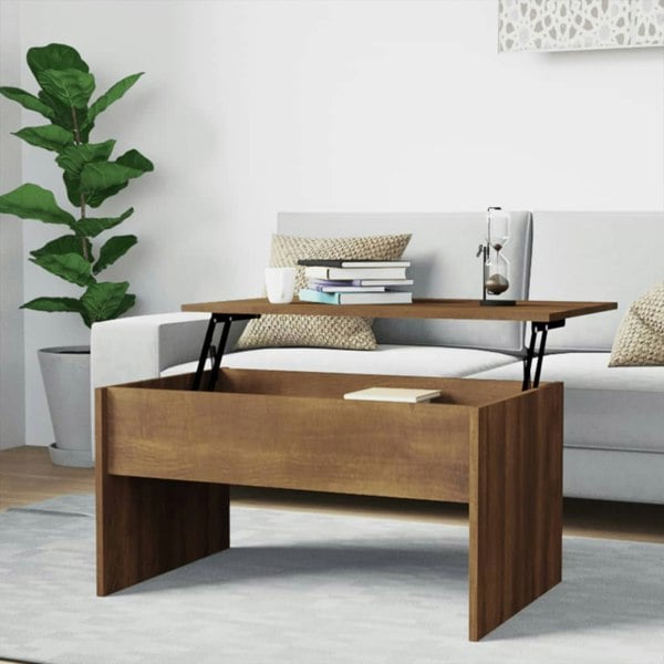 Berkfield Coffee Table Brown Oak 80x50.5x41.5 cm Engineered Wood