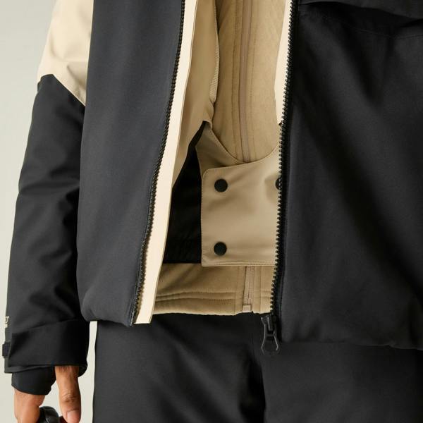 Dare 2B Mens Halfpipe IV Colour Block Ski Jacket - White Pepper/Black - 