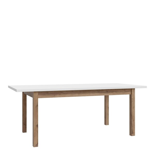 Wyld Haus Zaragoza 207cm Extendable Light Grey Top Dining Table with Oak Base
