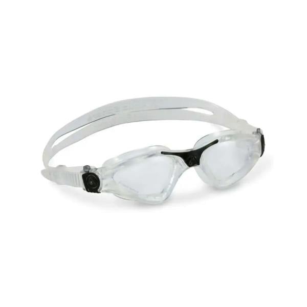 Aqua Sphere Kayenne clear lens swim goggles with white black straps