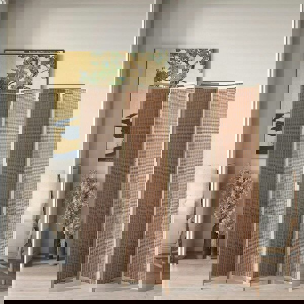 2 Style Bamboo Woven 4-Panel Folding Room Divider Room Dividers Living and Home