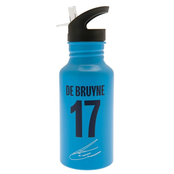 Manchester City FC Kevin De Bruyne Aluminium Water Bottle - Blue