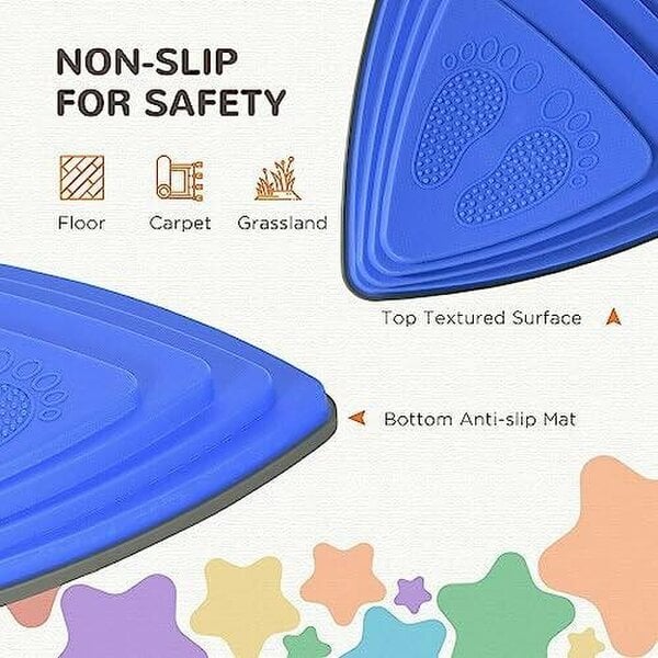 HYGRAD BUILT TO SURVIVE 11pcs Rubber Stepping Stone Game - Kids Activity Balance Stones Balance Beam Game For Children Indoor & Outdoor Kids Activity
