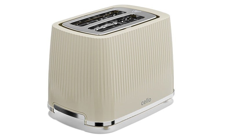 Cello Textured Cream 2 slice Toaster