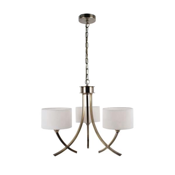 Pagazzi Lighting Justina 3 Light  Antique Brass Pendant Chandelier Ceiling Light