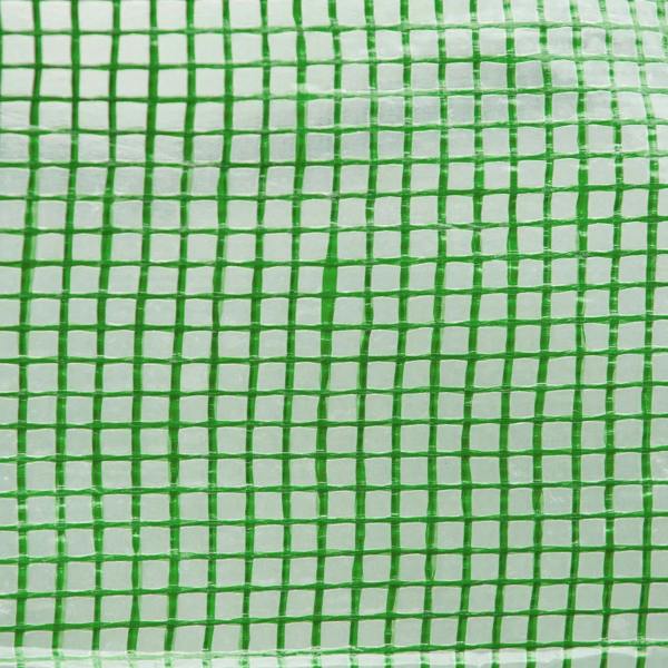 Green PE mesh greenhouse cover fabric with grid texture