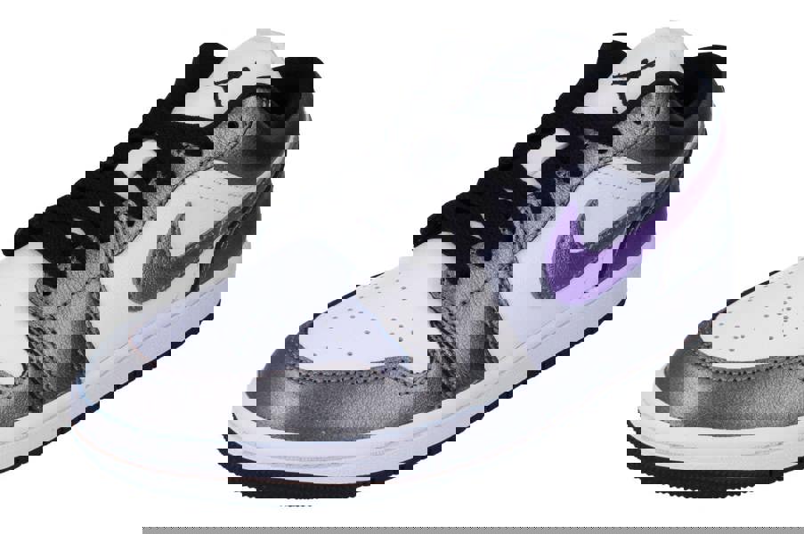 Nike Womens Air Jordan 1 Low SE Trainers Hj5910  105 - White Grape Ice Black 105 - Photo 0