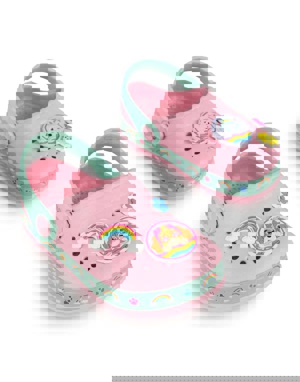 Paw Patrol Girls Pink Multi Badge Clogs