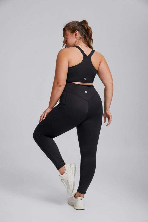 Anniou Plus Size Side Pocket Yoga Leggings