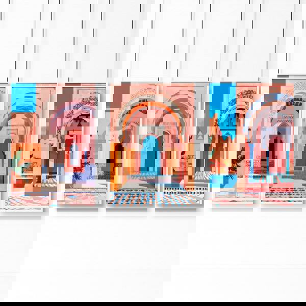 Wall Art For Living Room Framed | Set of 3 Moroccan Inspired Wall art Prints