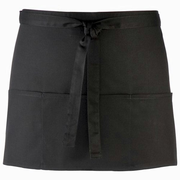 Premier Ladies/Womens Colours 3 Pocket Apron / Workwear - Black